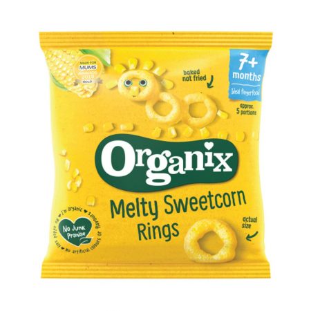 Organix Melty Sweetcorn Rings Baby Food Snack 7 Months+ 20g